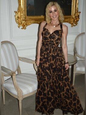 Dolce and Gabbana long goergette garaff dress.